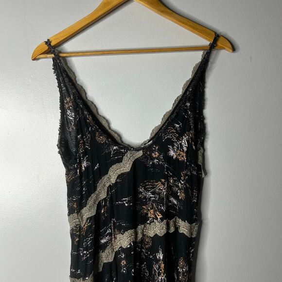 Intimately Free People Babydoll Fairy Grunge Dress Womens Small Lace Trim Slinky - Picture 4 of 8